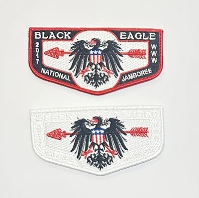 OA BLACK EAGLE LODGE FLAP PATCHES 2 PIECES 2017 NATIONAL JAMBOREE RARE W/ RARE - Image 1 of 2