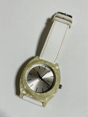 [Brand new battery] NIXON TIMETELLER white leather belt ☆ - Image 1 of 4