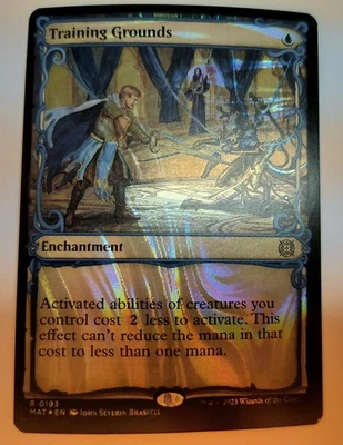 MTG Error! Training Grounds Halo Foil--Curved Clip/Misaligned Dies--Magic Card - Image 1 of 4