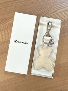 Lexus Genuine Leather Teddy Bear Keychain Novelty Used - Picture 1 of 6
