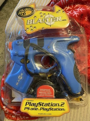 Controle PlayStation 2 Mad Catz Blaster Light Gun azul MadCatz PS1 PS2 NOVO - Imagem 1 de 4