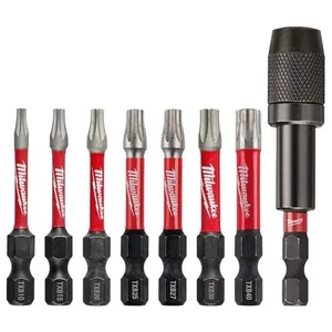 JUEGO DE BROCAS DE DESTORNILLADOR DE IMPACTO MILWAUKEE 50 MM TORX INSERT - ONDA DE CHOQUE - 8 PIEZAS 4832 - Imagen 1 de 5