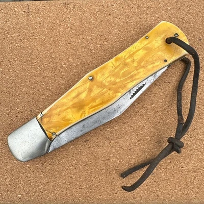 Cuchillo de bolsillo Western States 1911-1950 botella grande de Coca-Cola amarillo roca CO Foto 1 de 4