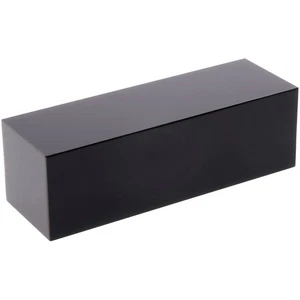 Plymor Black Polished Acrylic Rectangular Display Block, 1" H x 1" W x 3" D - Picture 1 of 1