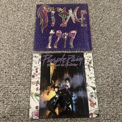 Prince VINYL Lot of 2 w/ Inserts - Purple Rain (w/ Poster) & 1999 - RARE Albums - Image 1 of 4