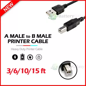 USB Druckerkabel A auf B Typ M 2.0 Gerätekabel für Brother Dell Epson Cannon HP - Bild 1 von 10