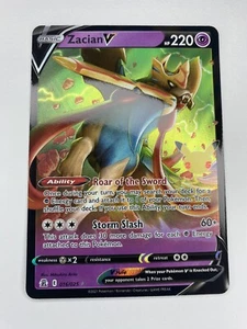 Juego de cartas coleccionables Pokémon Zacian v Celebraciones 016/025 Holo ultra raro - Imagen 1 de 2