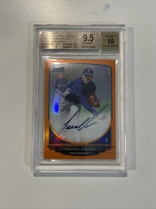 2013 Bowman Chrome Orange Refractor Taijuan Walker Auto Rookie /25 BGS 9.5/10 RC - Picture 1 of 2