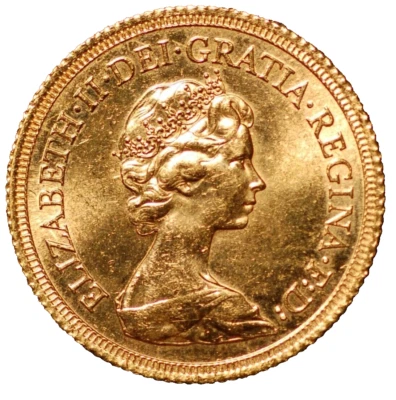 Grand Britania Elizabeth II Del Gratia Sovereigin Gold 1978  KM#919  11499 - Image 1 of 2