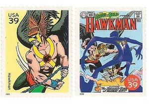 US 4084j 4084t DC Comics Super Heroes Hawkman 39c set 2 MNH 2006 - Picture 1 of 1