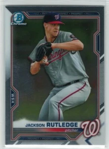 Jackson Rutledge  2021 Bowman Baseball #BCP-103 Chrome Nationals - Picture 1 of 2