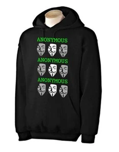 Anonymous Maschera Cappuccio - Guy Fawkes V per Vendetta Disobey Hacker T-Shirt - Imagen 1 de 1
