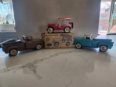 Vintage Tonka 1962 #350 First Year Pink Surrey Jeep with Box Pressed Steel - Image 1 of 4