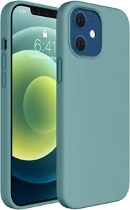 iPhone 12/iPhone 12 Pro Case Miracase Silicone Shockproof Midnight Green - Picture 1 of 11