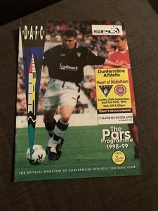 1998 Dunfermline Athletic V Heart Of Midlothian Football Programme - Picture 1 of 3