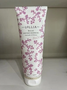 Lollia RELAX Perfumed Shower Gel 8oz - Lavender & Honey - NEW & FRESH! - Picture 1 of 1