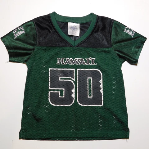 HAWAII RAINBOW WARRIORS #50 U of H College Football Jersey Toddler Size 2T Cover
