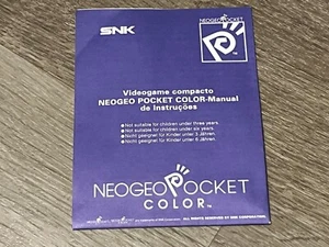 Neo Geo Pocket Color Español Manual de Instrucciones Solo Auténtico - Imagen 1 de 2