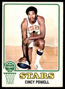 1973-74 Topps Basketball Cincy Powell Utah Stars #186