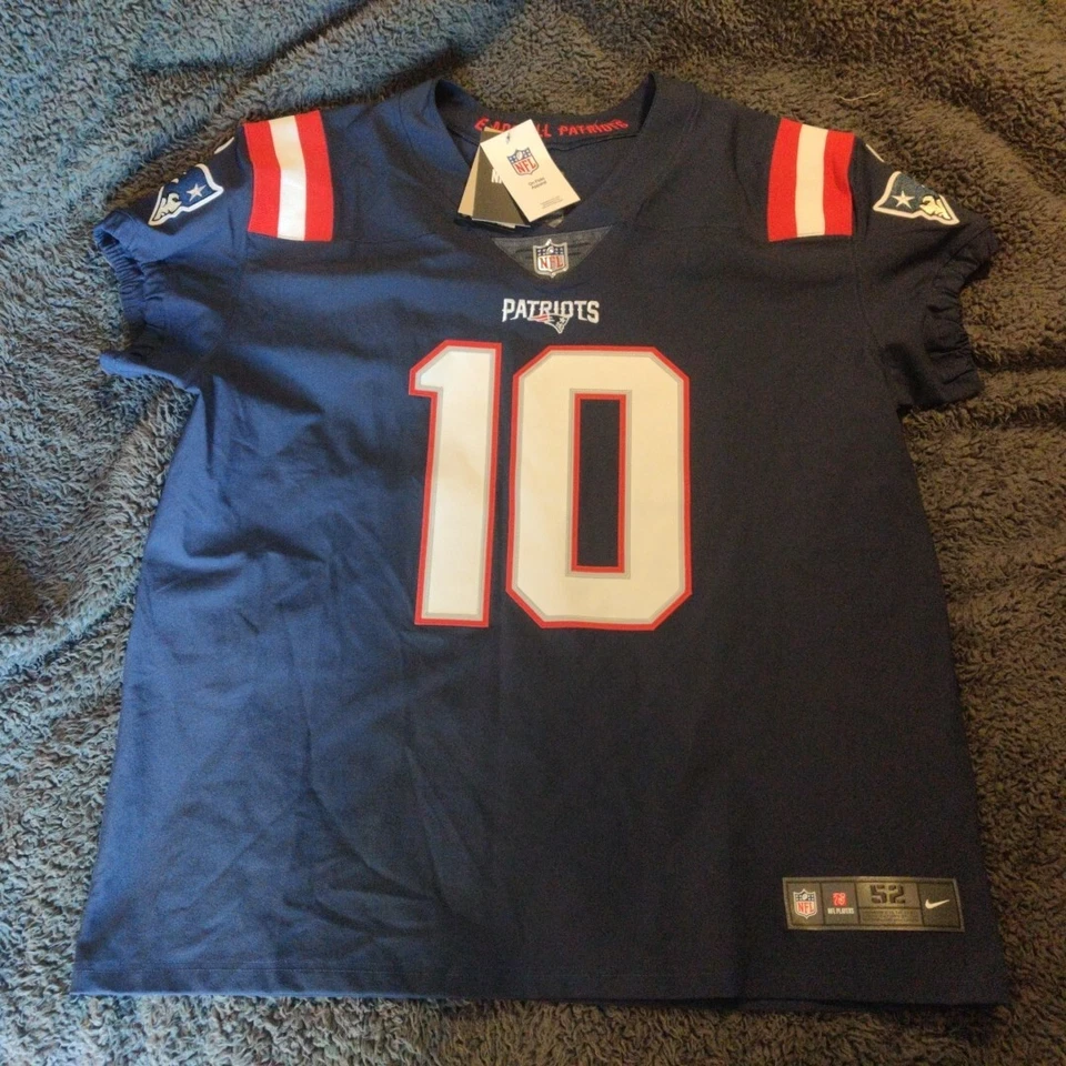 Authentic Nike Vapor Elite Drake Maye New England Patriots Jersey 52 Navy