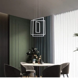 MADEM Modern Chandelier Dimmable 87W 3 Square 19.68" 15.75" 11.81" LED 6000K - Picture 1 of 8