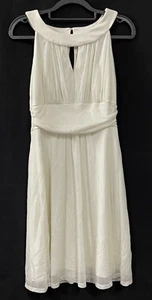 Vestido de poliéster blanco brillante En Focus para mujer talla 10 - Imagen 1 de 17