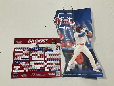 PHILLIES 2024 MAGNET CALENDARIO 20 Aniversario y Bryce Harper MINI FATHEAD SGA Foto 1 de 2