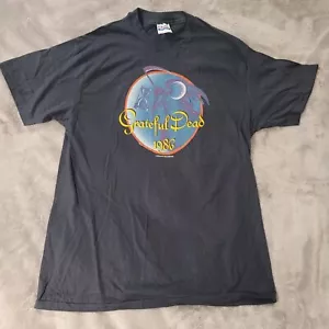 Vintage 1985 1986 Grateful Dead Shirt XL Black New Years Eve Oakland Rare GDP - Picture 1 of 12