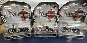 3 x 1:24 Scale Harley Davidson's Die Models by Maisto Brand New - Picture 1 of 9