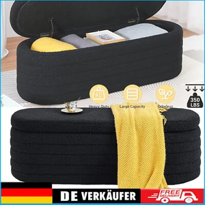 Sitzhocker mit Stauraum Teddystoff Moderner Polsterbank Sitzbank Schlafzimmer - Bild 1 von 19
