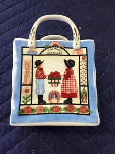 Sandy Gore Evans Ceramic Bag In All Things Give Thanks - Picture 1 of 6