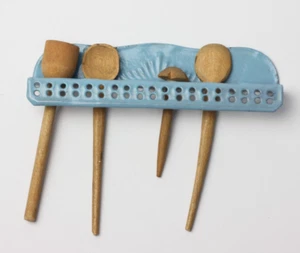 Antique German Dollhouse Gebruder Bing Enamel Utensil Rack Kitchen Miniature - Picture 1 of 6