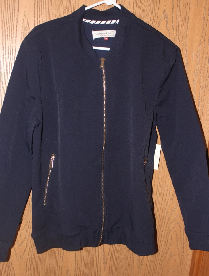 Sovereign Code Los Angeles Full Zip Nylon Jacket Size Medium Navy Blue - Image 1 of 1