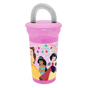 Vaso de plástico Princesa con pajita agua bebidas niños regreso al cole Disney - Imagen 1 de 1