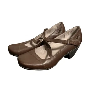 Abeo Bio System Rita Pumps Heels Leather Brown Women Size 8.5N - Picture 1 of 7
