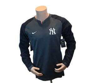 Nike MLB NY Yankees Charcoal Gray  Thermal Crew Sz Small  NKA6-177N Baseball Men - Picture 1 of 4
