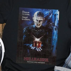 HELLRAISER T shirt Tshirt T-shirt Vintage Aesthetic 80s Tee Movie Poster Distres - Picture 1 of 3