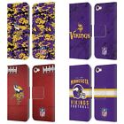 NFL MINNESOTA VIKINGS GRAPHICS LEATHER BOOK WALLET CASE FOR APPLE iPOD TOUCH MP3