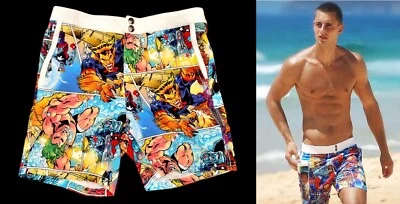 AB-136 AussieBum MED Board Shorts Marvel Cartoon Super Hero DC Comic-Con Hurley - Image 1 of 4