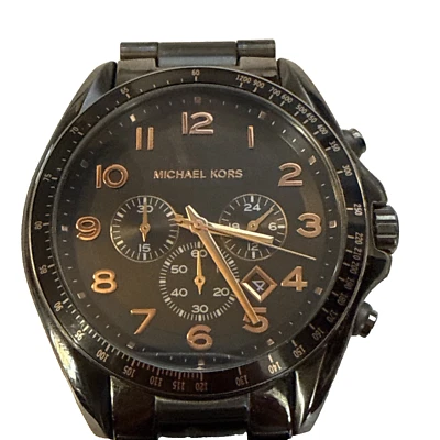 Michael Kors MK8255 Bradshaw Gunmetal  Men's Watch new battery Up To 7 IN - Image 1 of 4