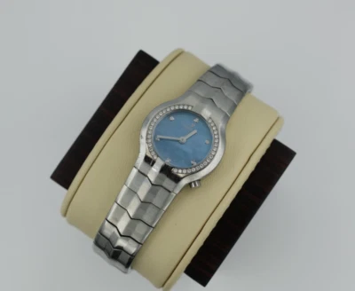 Tag Heuer WAA1417.BA0760 Womens Alter Ego Watch Blue Pearl 44 Diamonds Silver - Image 1 of 4