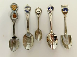 Lot of 5 United States Cities Souvenir Collectable Spoons - Picture 1 of 2
