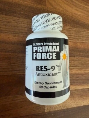 Dr. Sears' Primal Force RES-9 Plus Antioxidante 60 Cápsulas - Suministro para 1 Mes - Sellado Foto 1 de 2