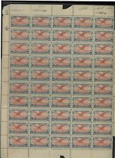 MEXICO, MINT, #C1, NH, SHEET OF 50, HR ON SALVAGE, SOME SALVAGE MISSING