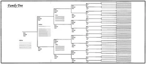 5 pack of Family Tree Charts 8 1/2" x 11" fold out - Picture 1 of 2