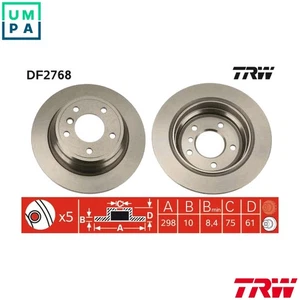 2x BRAKE DISC DF2768 FOR BMW M47D20 2.0L 4cyl 5 E39 M51D25 2.5L M52B20 2.0L 6cyl - Picture 1 of 12