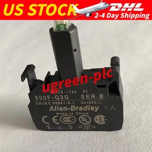 Allen Bradley 800F-Q3G 24V AC/DC 22mm Green LED Auxiliary Module - Picture 1 of 3