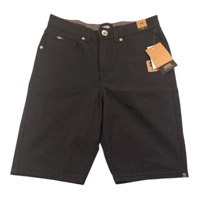 Vans Boy's Roy Shorts Black 98% Cotton Size 14 - Image 1 of 4