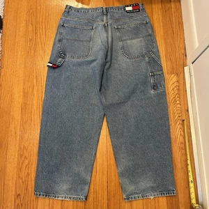 Jeans de carpintero vintage Tommy Hilfiger para hombre talla 36 X 30 Y2K Jnco pierna ancha - Imagen 1 de 8