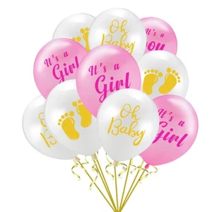 Baby Shower Balloon New Born Baby Girl Party Decoration Quality Latex 12" 10pcs - Picture 1 of 3